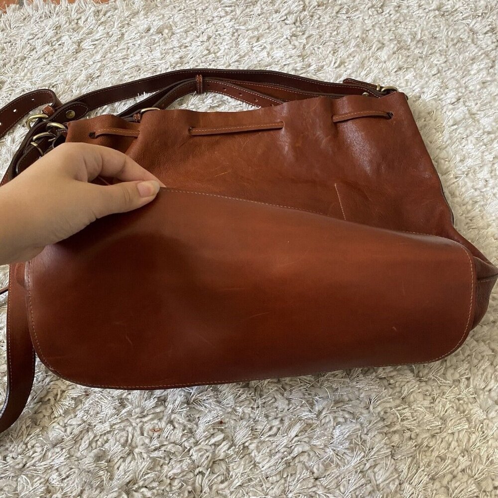 Il Bisonte shoulder bag made in Italy brown genuine leather used from Japan - Picture 14 of 16